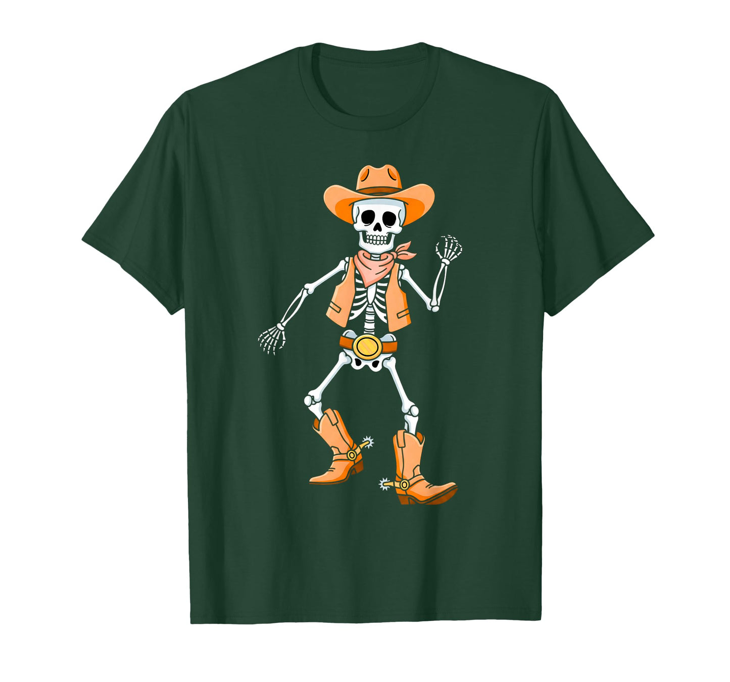 Dabbing Skeleton Cowboy Halloween Costume Kids Boys Men T-Shirt