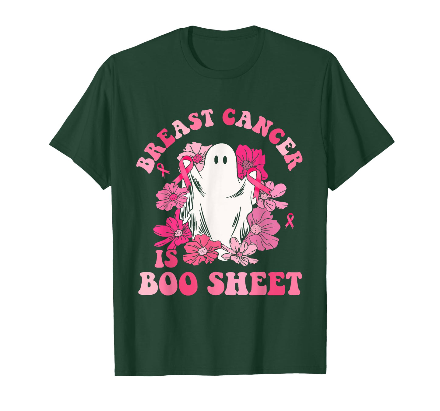 Breast Cancer Is Boo Sheet Halloween Breast Cancer Awareness T-Shirt