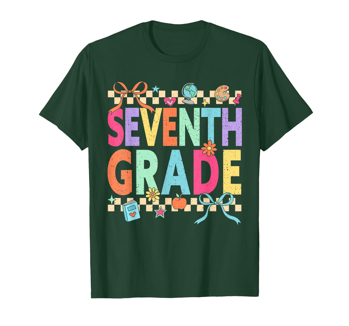 Retro Seventh Grade Back To School 7th Grade Teachers Girls T-Shirt