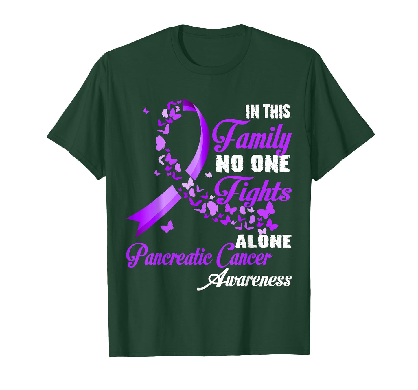 In This Family No One Fight Alone - Pancreatic Cancer Month T-Shirt