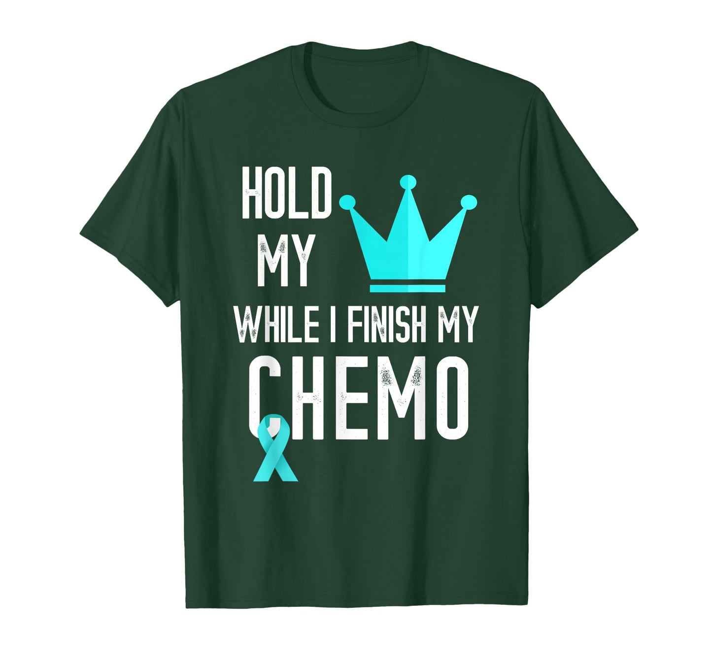 Ovarian Cancer Hold My Crown Ovarian Cancer Awareness Ribbon T-Shirt