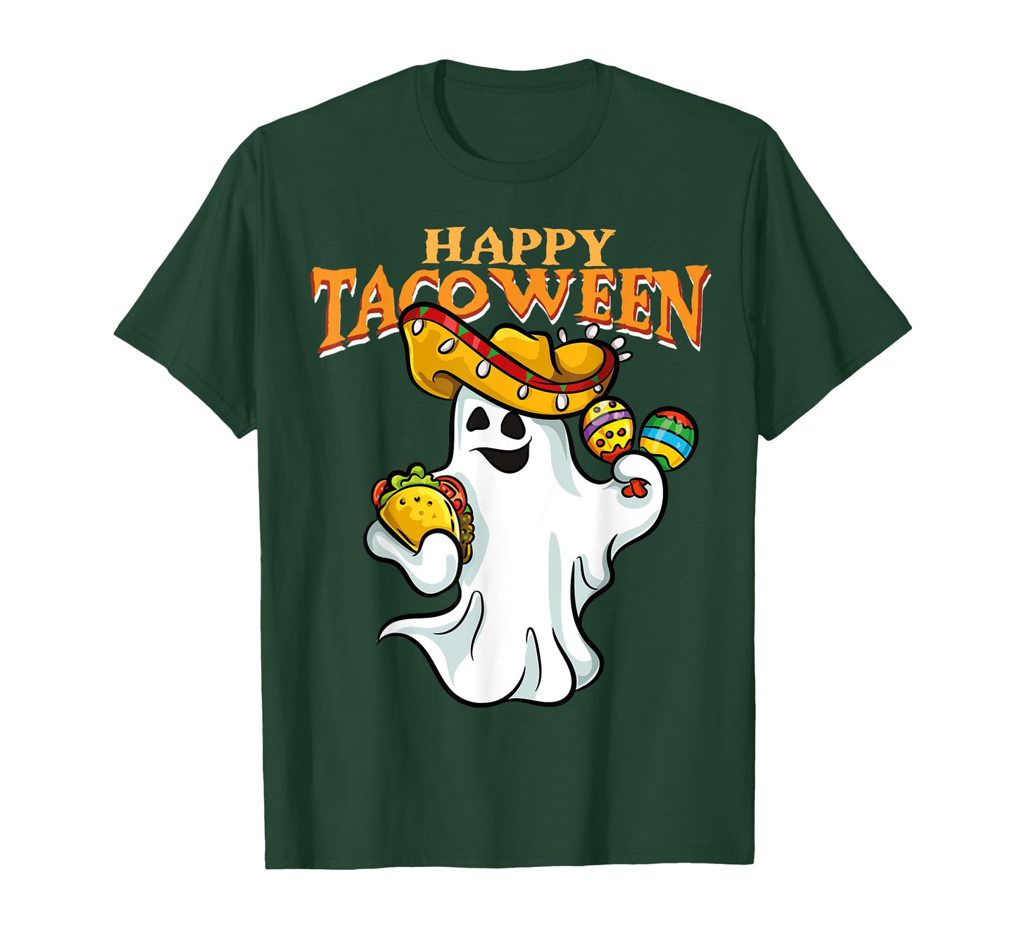Tacoween T-Shirt Halloween Mexico Mexican Ghost Taco Costume T-Shirt