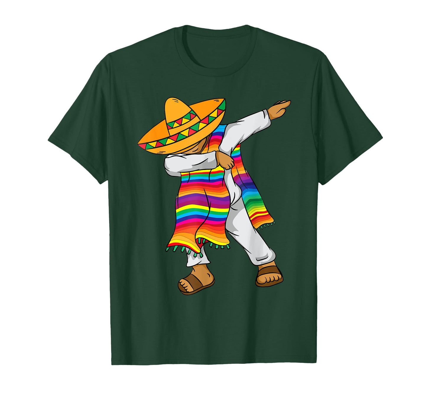 Cinco De Mayo Dabbing Mexican Poncho Kids Toddler Boy Men T-Shirt
