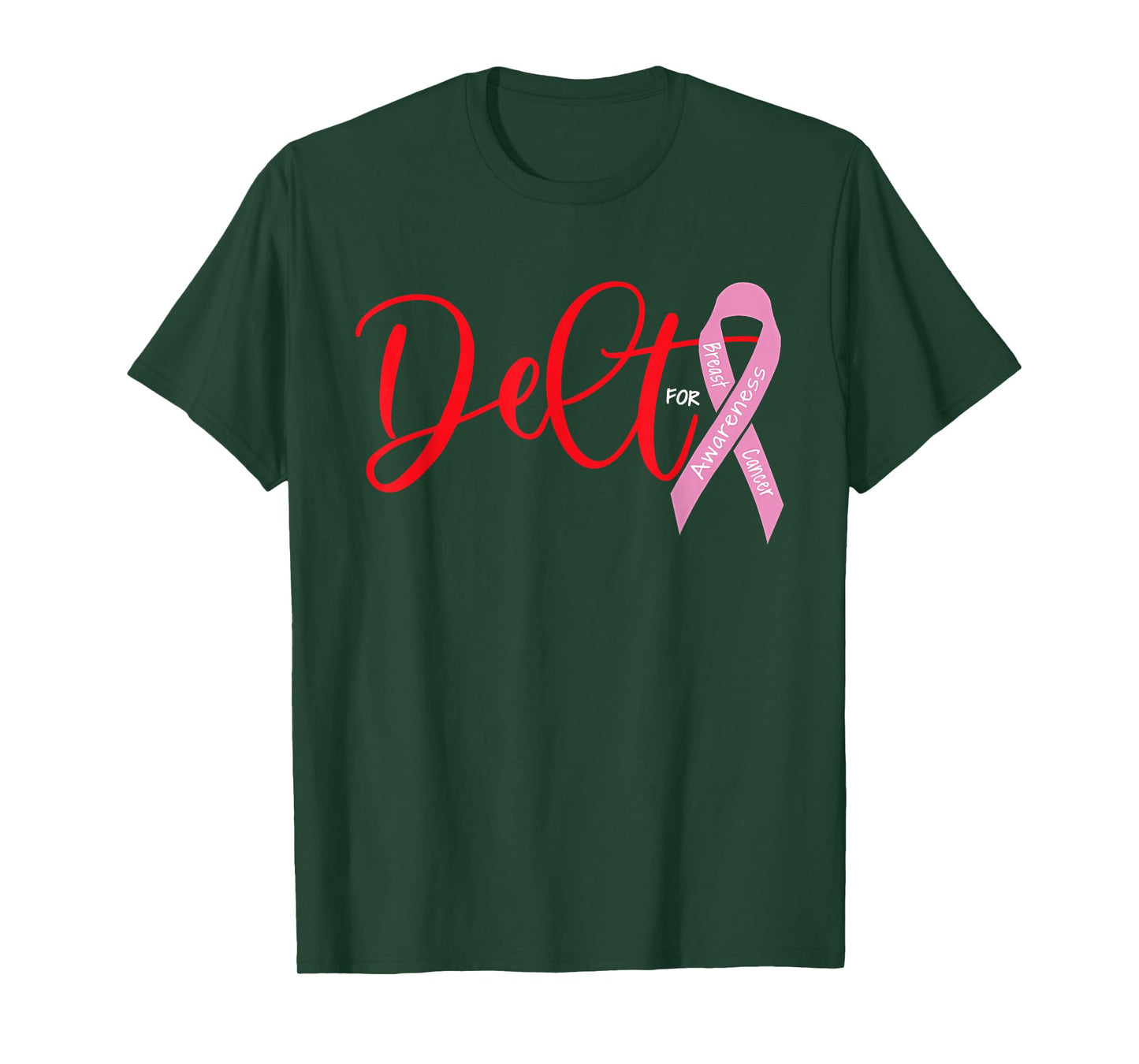Deltas Wear Pink Breast Cancer Awareness Pink Ribbon T-Shirt