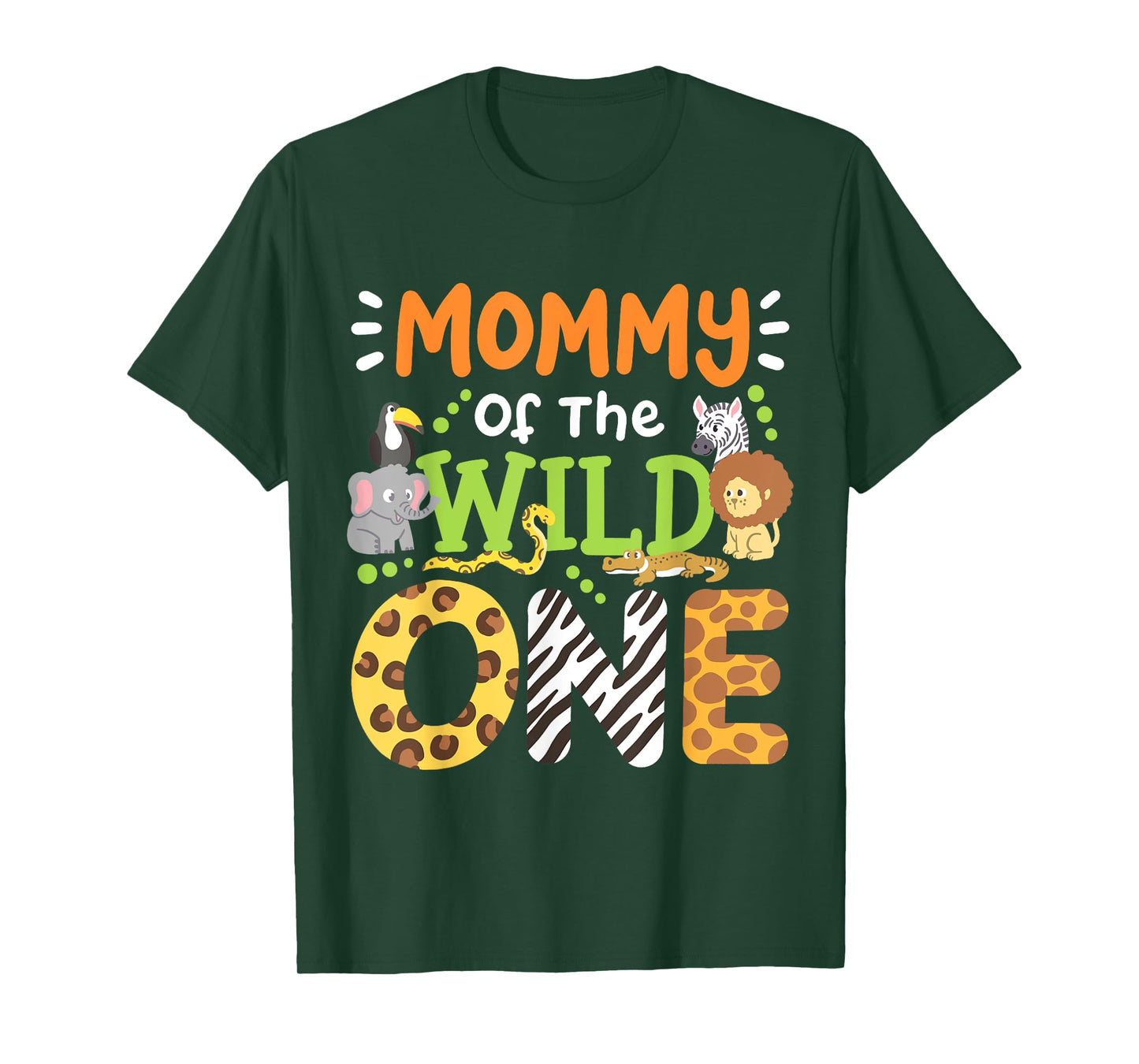 Mommy Of The Wild One Kids Boys Safari Zoo Birthday Family T-Shirt