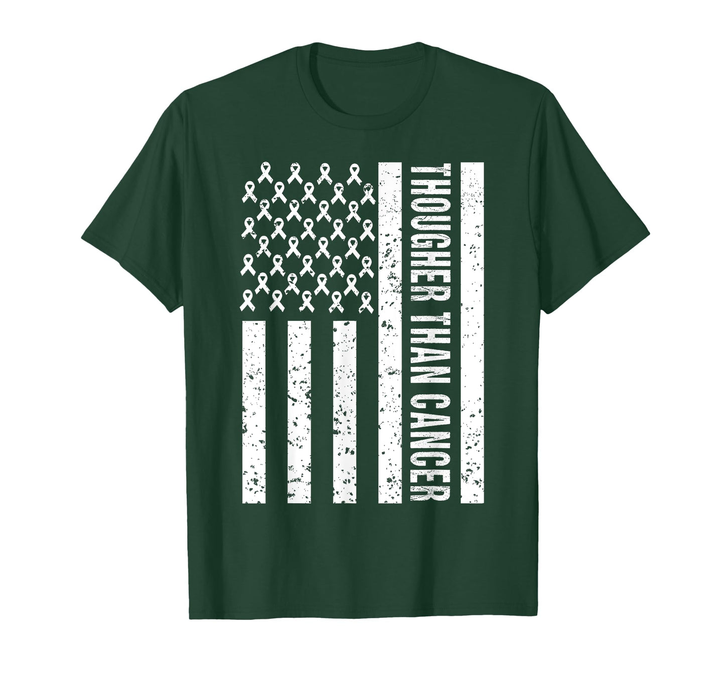 Cancer Survivors Day Shirt Tougher Than Cancer US Flag Cute T-Shirt