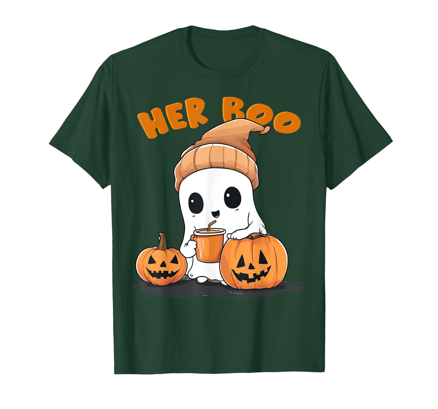 Her Boo His Boo Funny Ghost Matching Couples Halloween 2025 T-Shirt