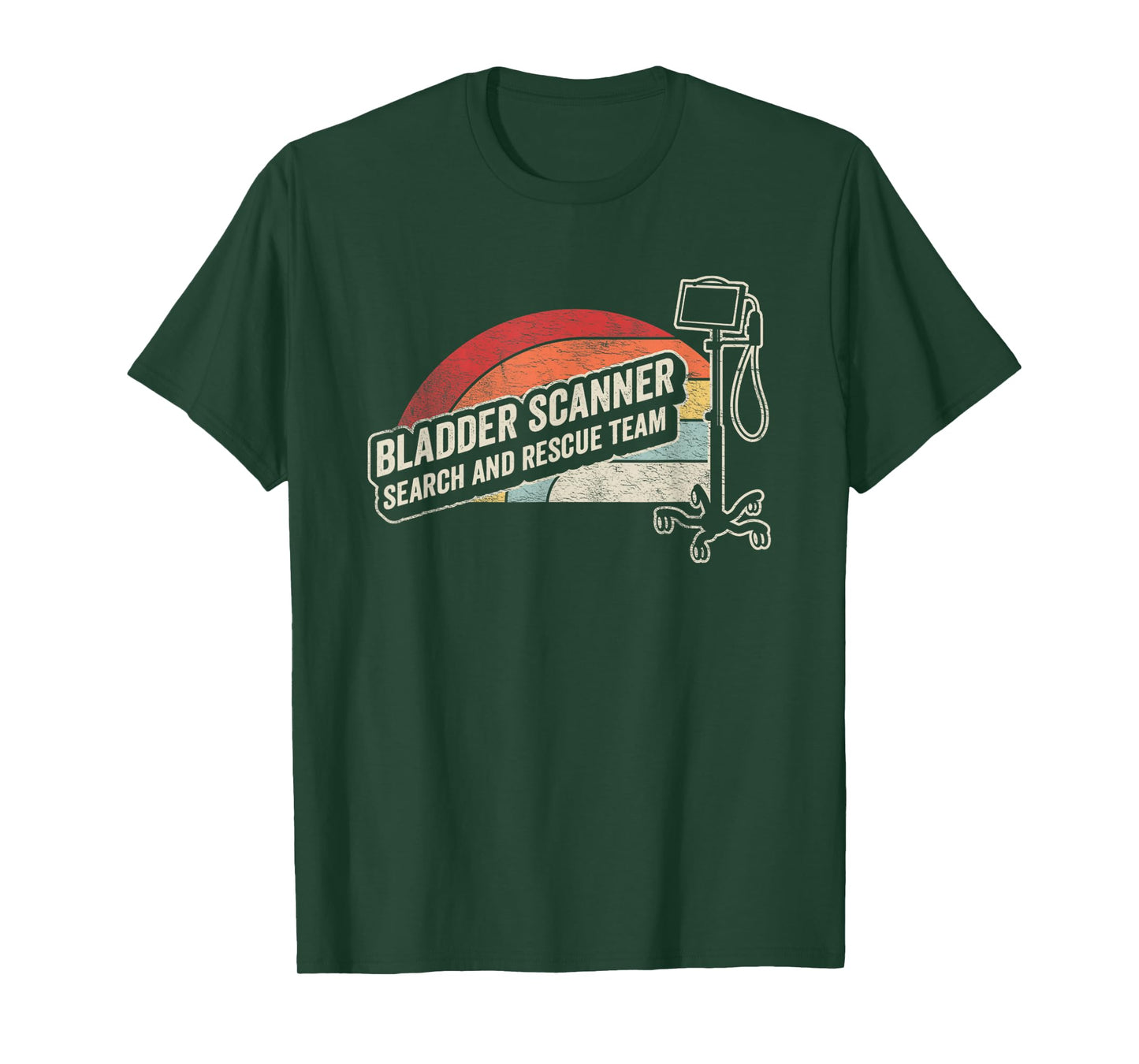 Retro Vintage Funny Nurse Shirt Bladder Scanner Search Team T-Shirt