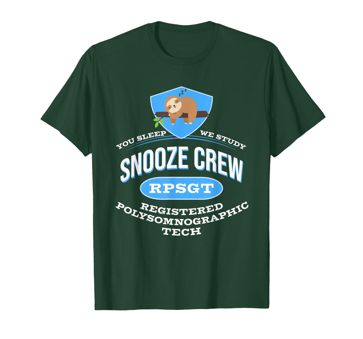 RPSGT Wee Sloth Snooze Crew Registered PolySomnoGraphic Tech T-Shirt