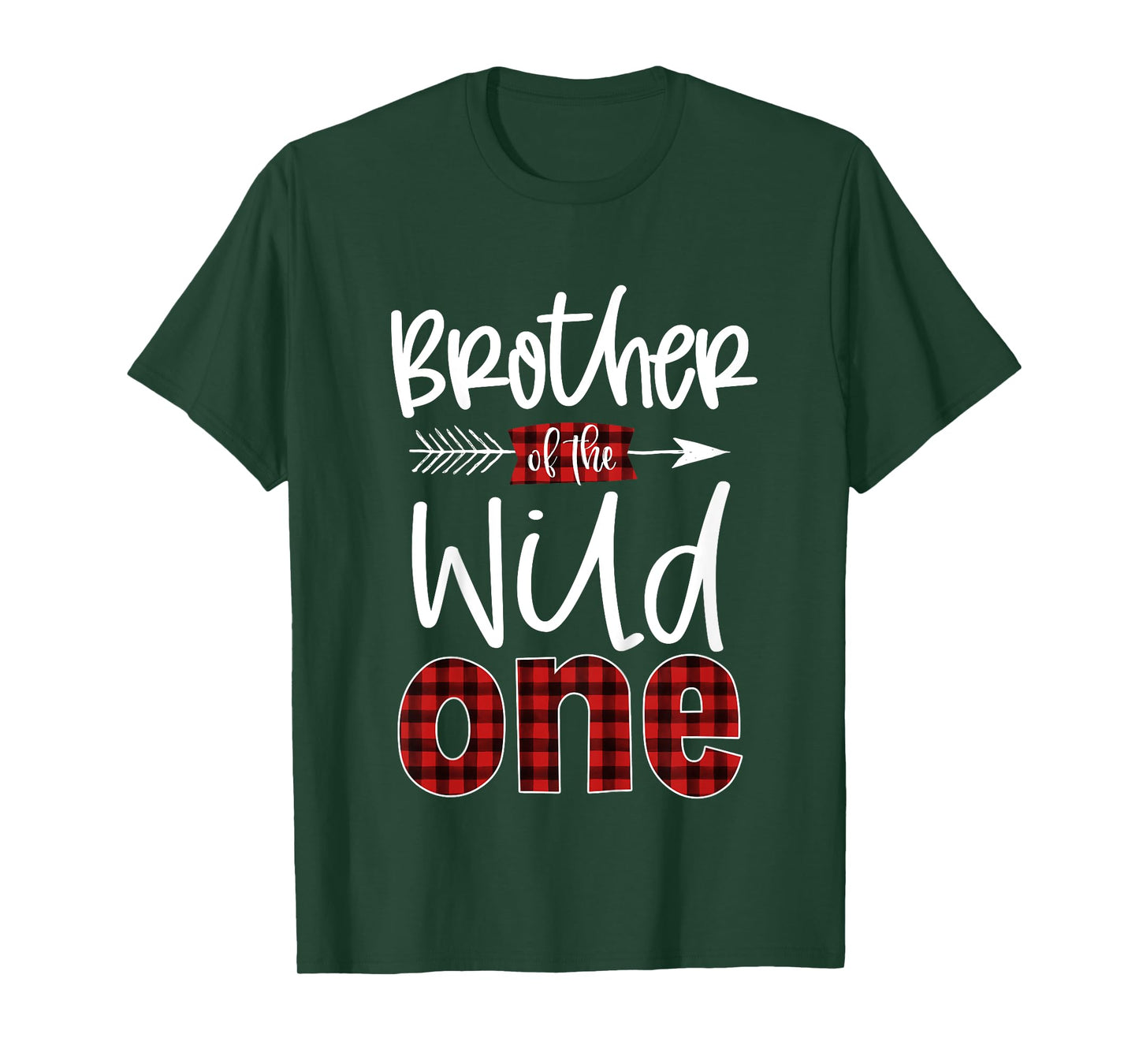 Kids Brother of the Wild One Shirt Plaid Lumberjack 1st Birthday T-Shirt