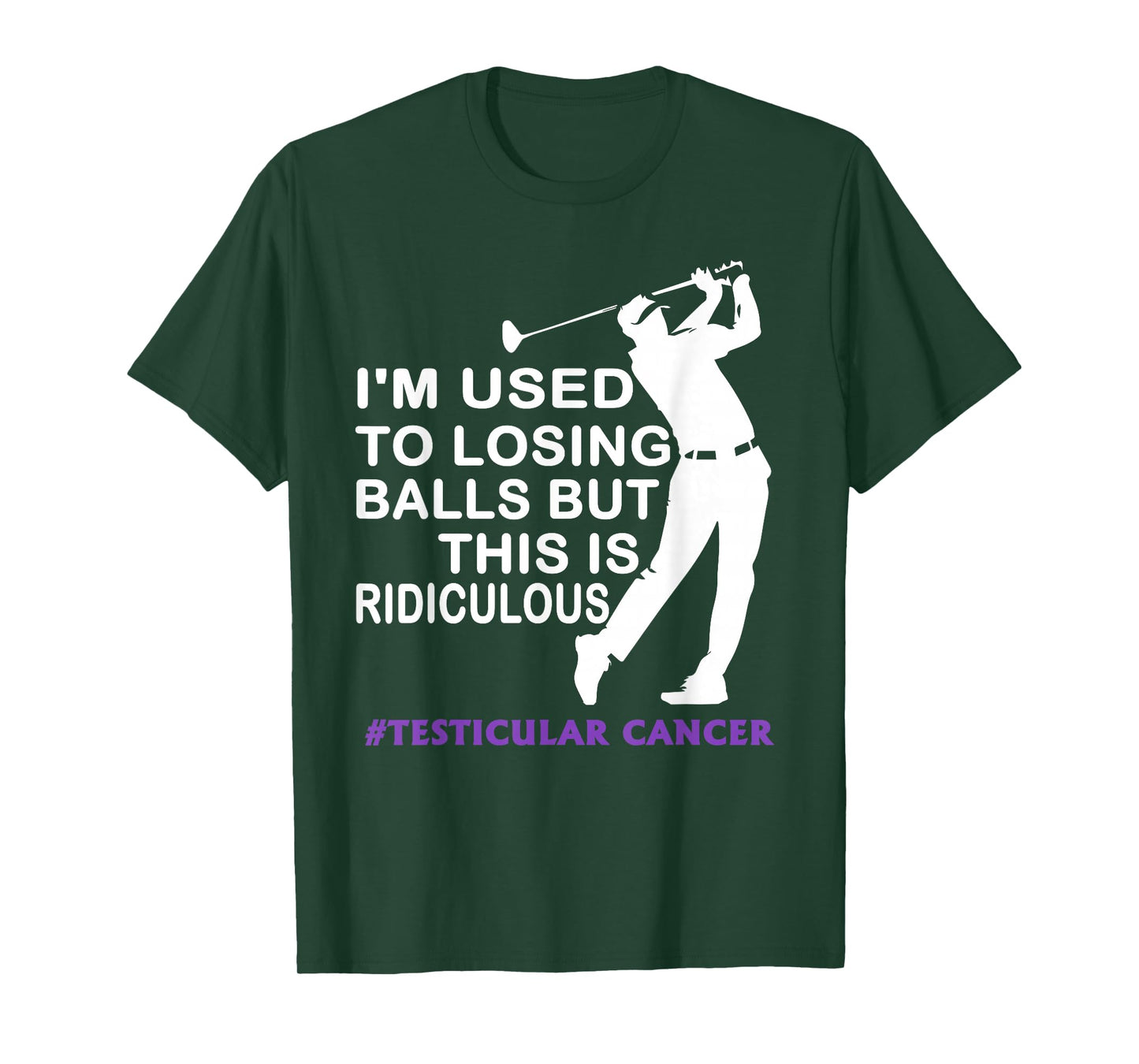 Testicular Cancer Awareness Survivor Golf Player Funny T-Shirt