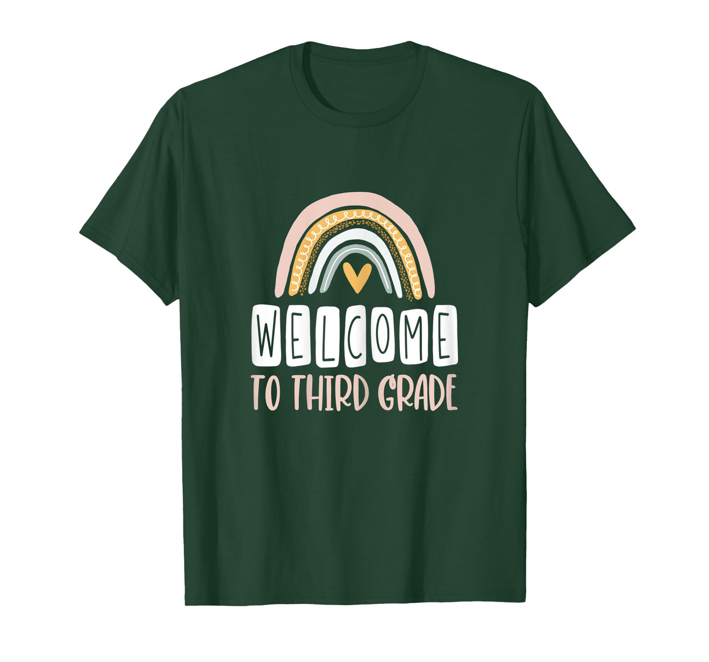 Womens Welcome to Third Grade Boho Rainbow Back to School 3rd Grade T-Shirt