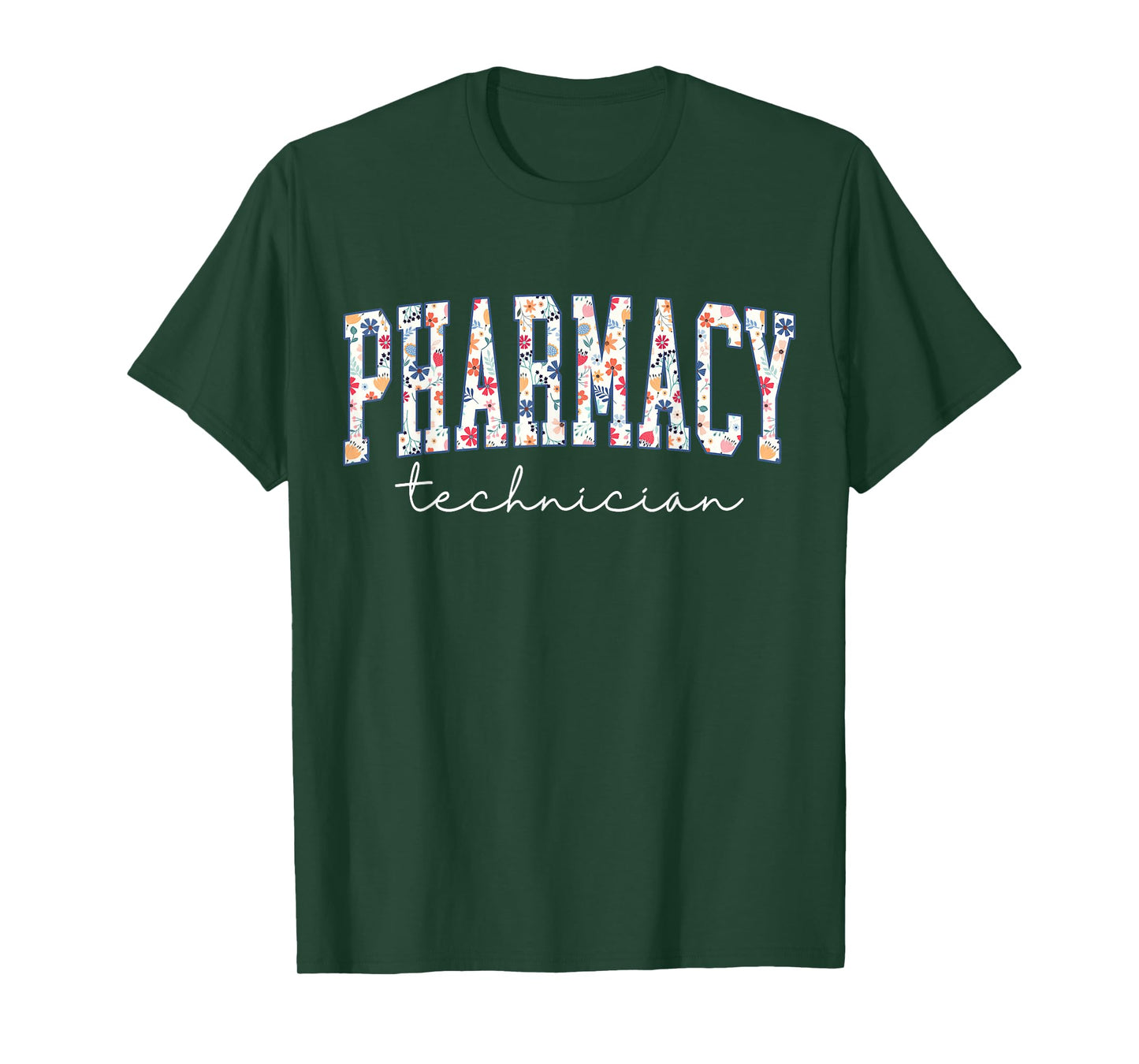 Floral Pharmacy Technician Appreciation Pharmacist Tech T-Shirt