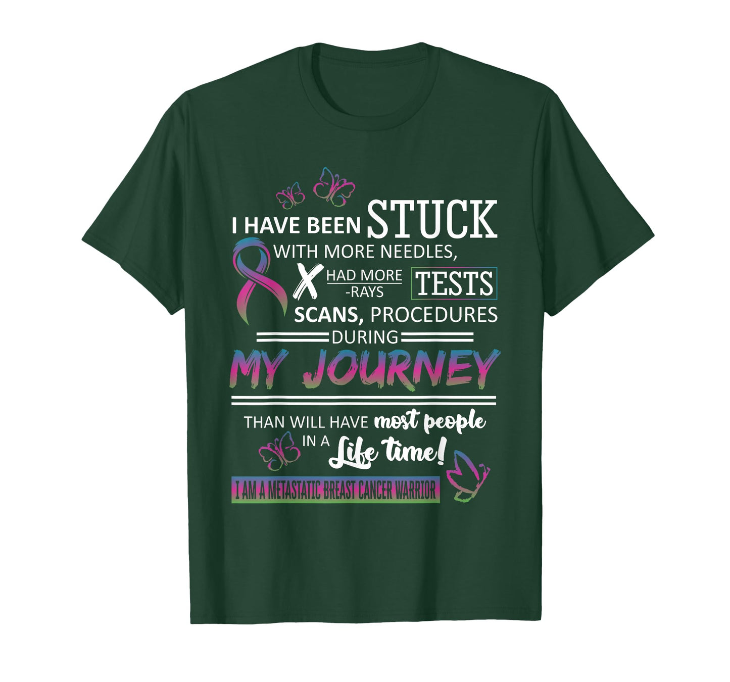 My Journey I Am A Metastatic Breast Cancer Warrior T-Shirt T-Shirt
