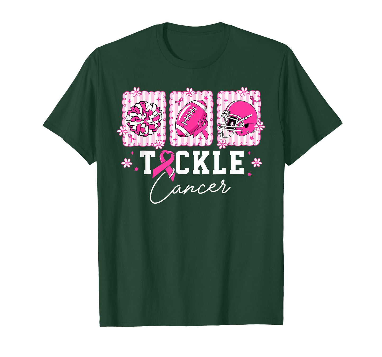 Tackle Breast Cancer Awareness American Football Pink Out T-Shirt