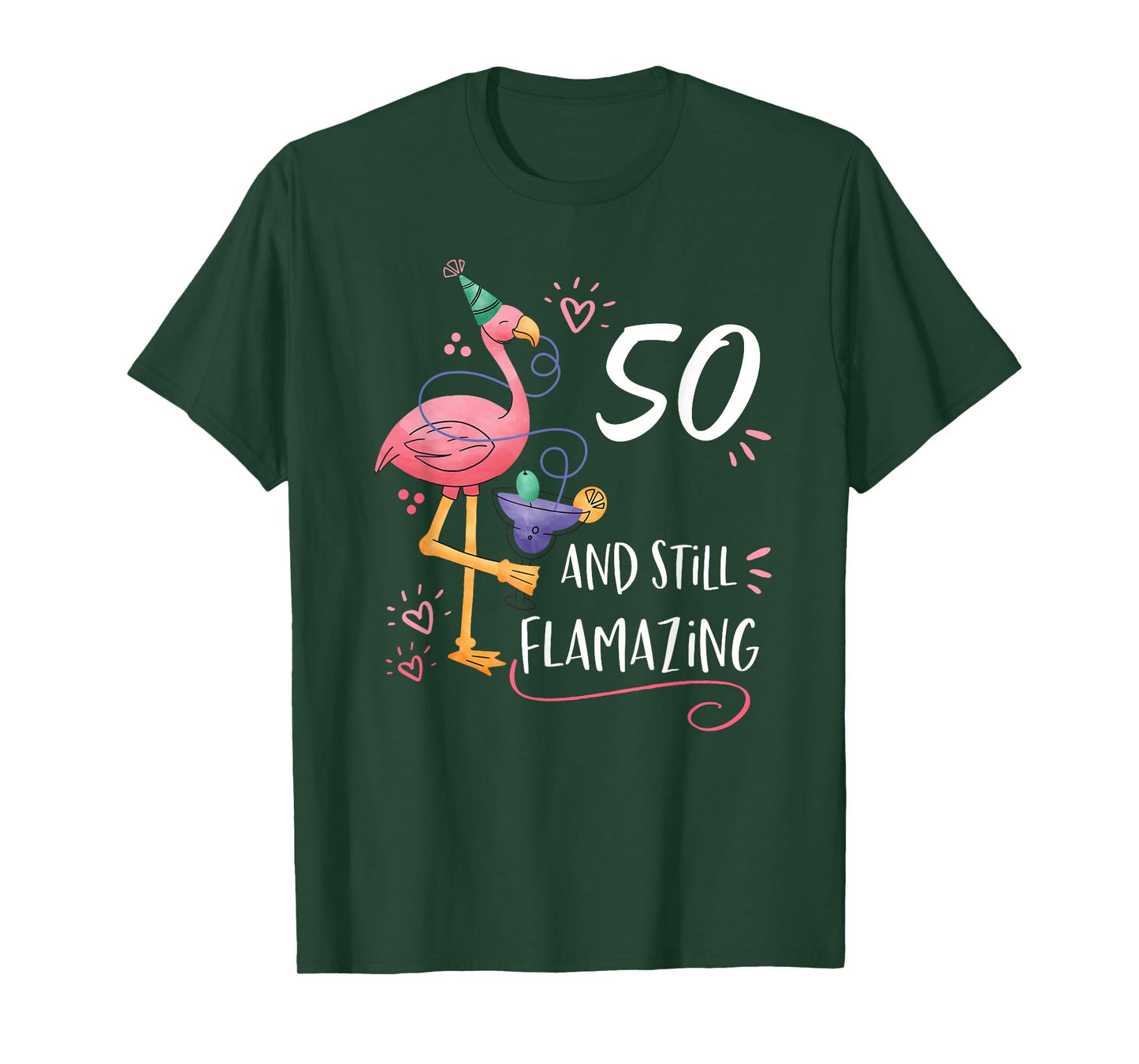 Flamingo Flamazing 50th Birthday Decorations Supplies T-Shirt