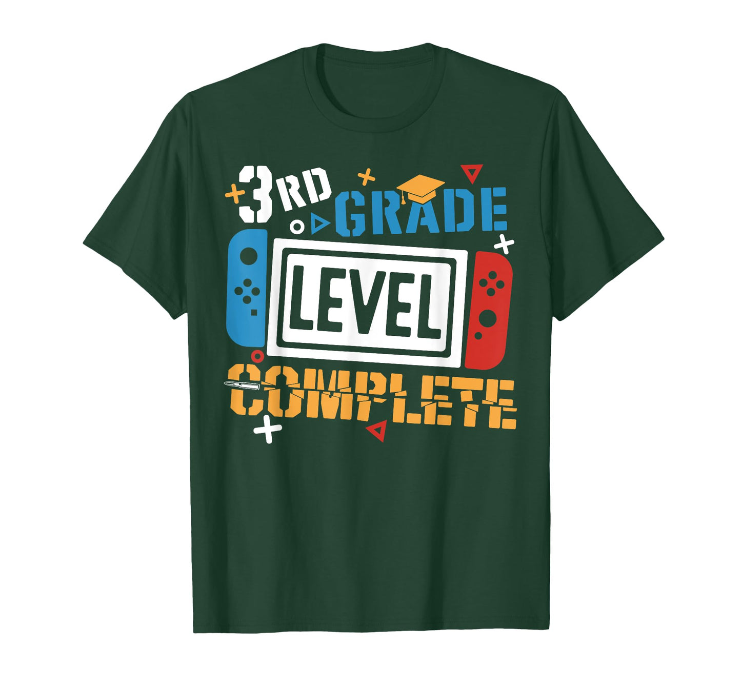 3rd Grade Level Complete Last Day Of School Gamer Boys Kids T-Shirt