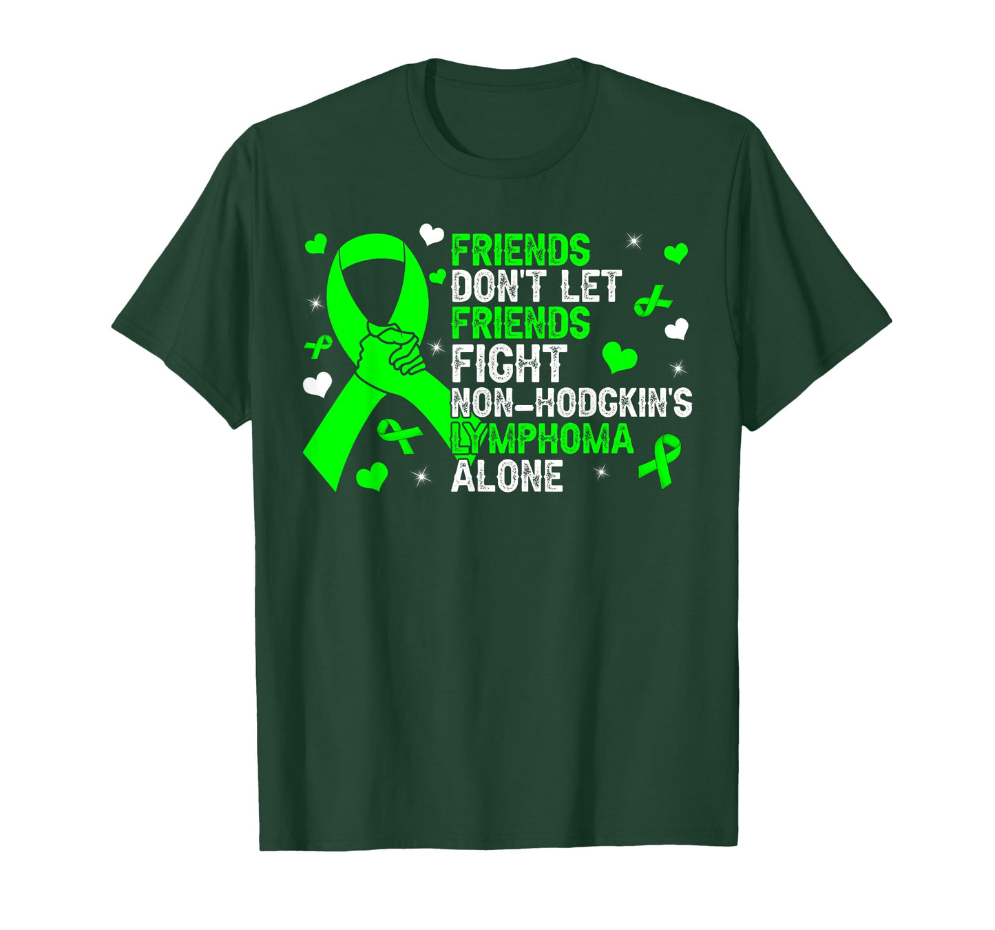 Don't Let Friends Fight Cancer Alone Non-Hodgkin's Lymphoma T-Shirt
