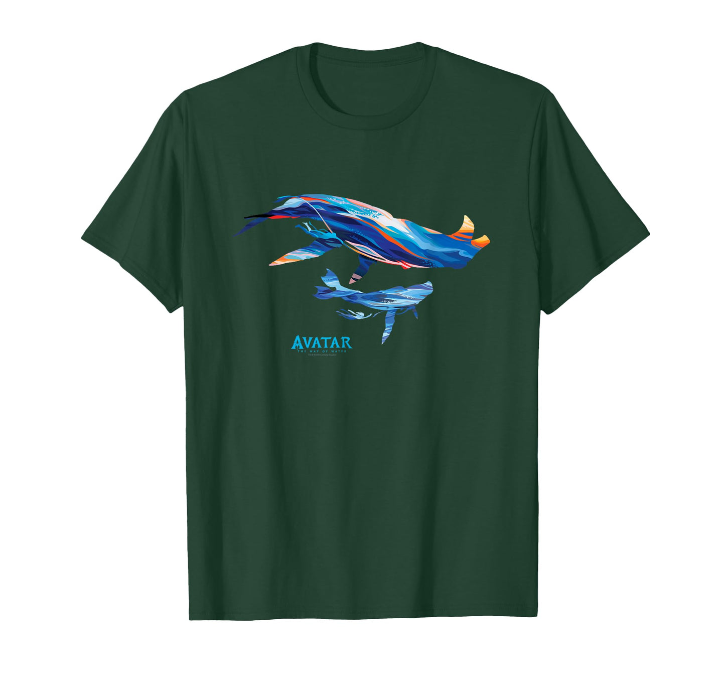Avatar: The Way of Water Tulkun Mother and Calf Illustrated T-Shirt