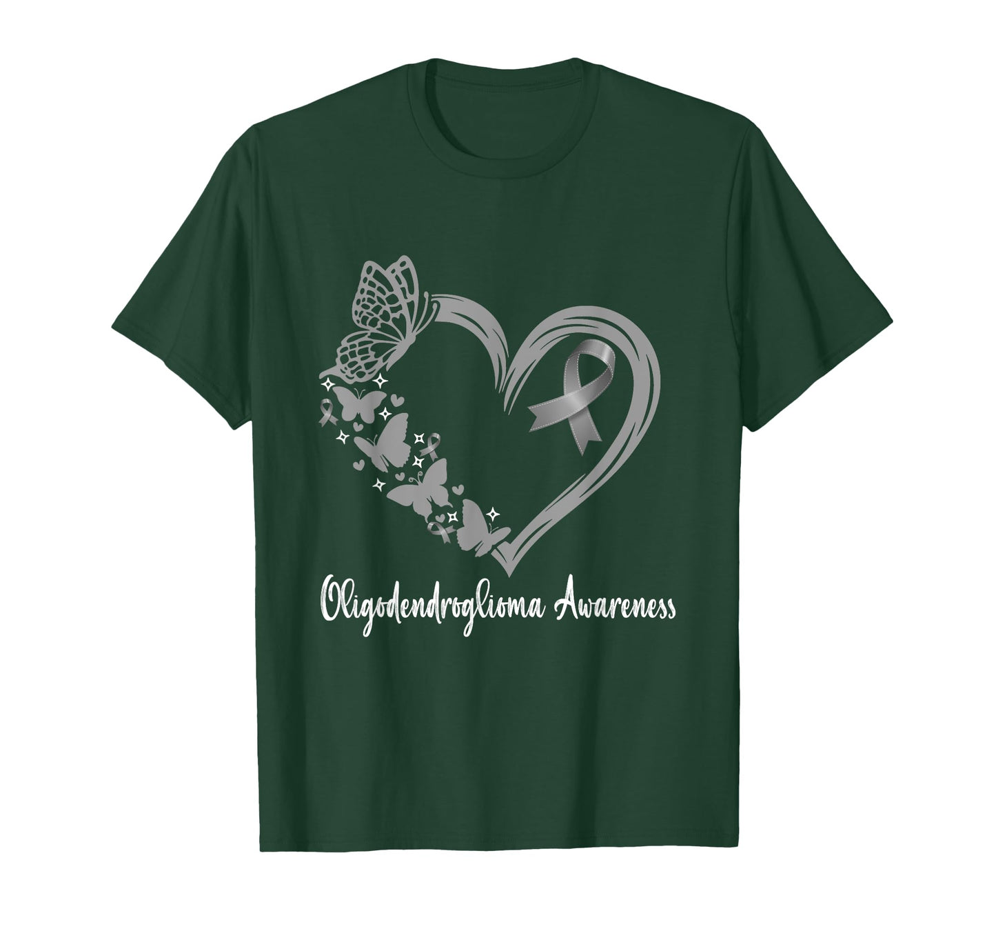 Oligodendroglioma Awareness Oligodendroglioma Warrior Heart T-Shirt