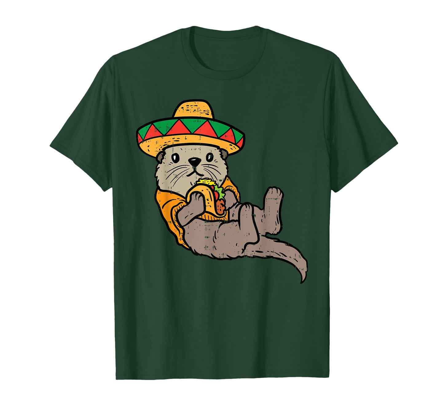 Mexican Otter Sombrero Taco Cinco De Mayo Fiesta Animal T-Shirt