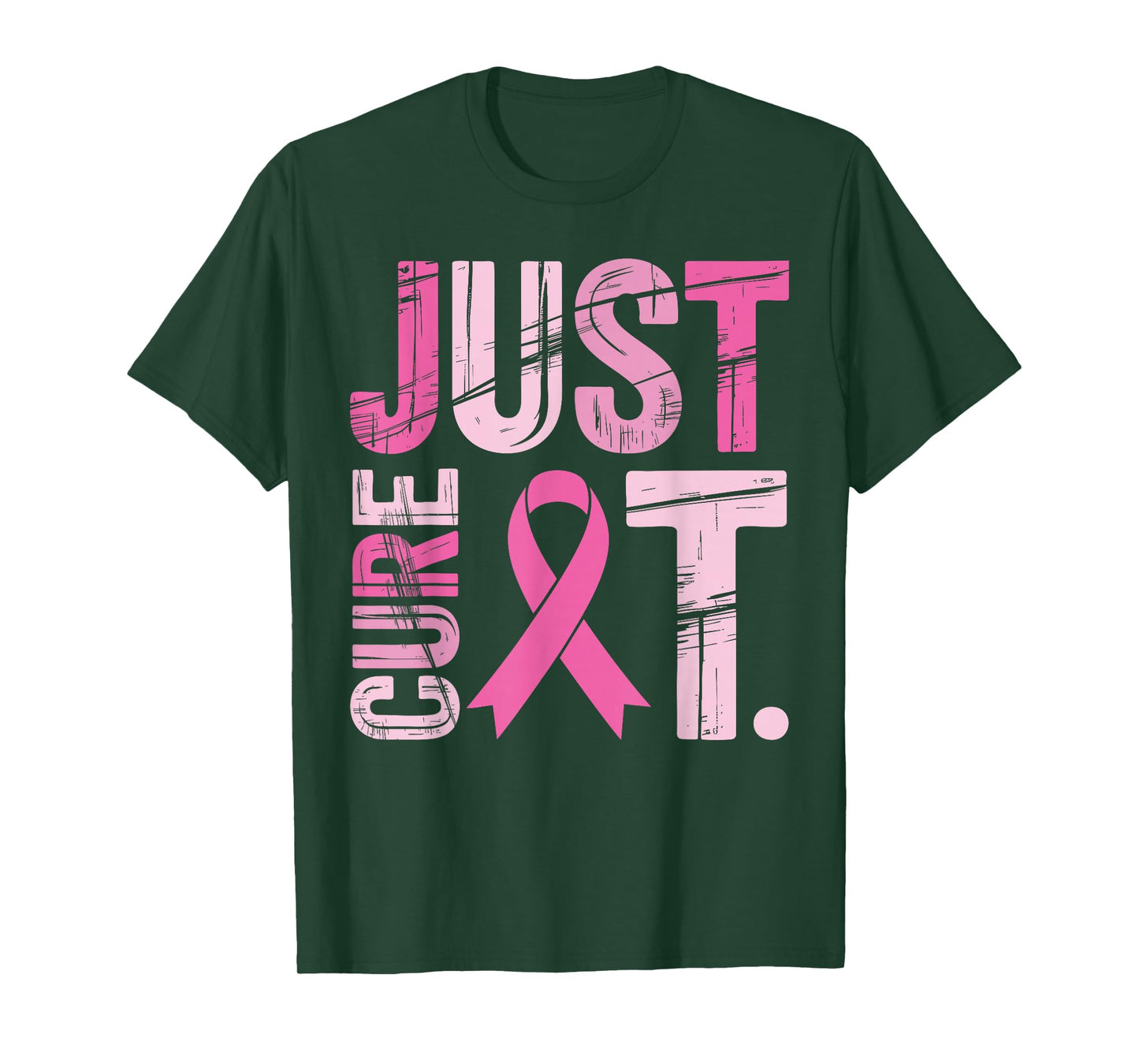 Just Cure It Pink Ribbon Breast Cancer Awareness Men Women T-Shirt