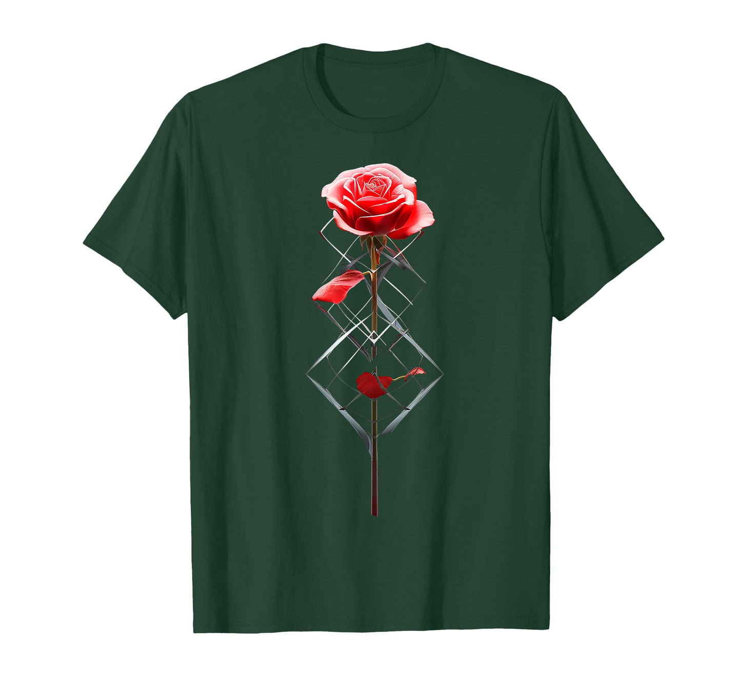 Rose Nature Artwork DNA Art Graphic Rose T-Shirt
