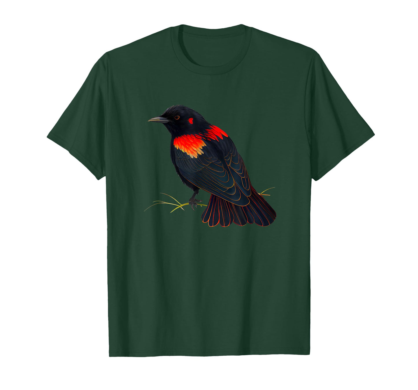 Red-Winged Blackbird Flying Red Winged Blackbird T-Shirt