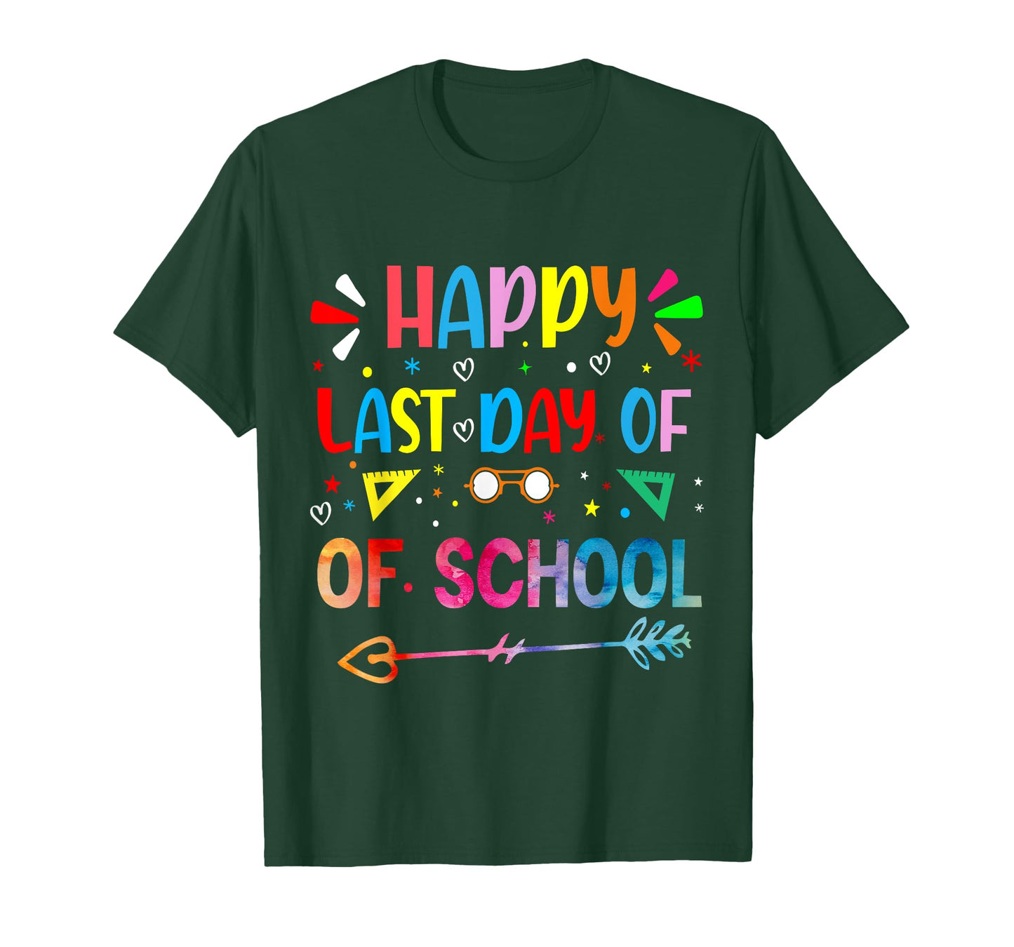 Last Day of School Tie Dye School Graduation Summer Teacher T-Shirt