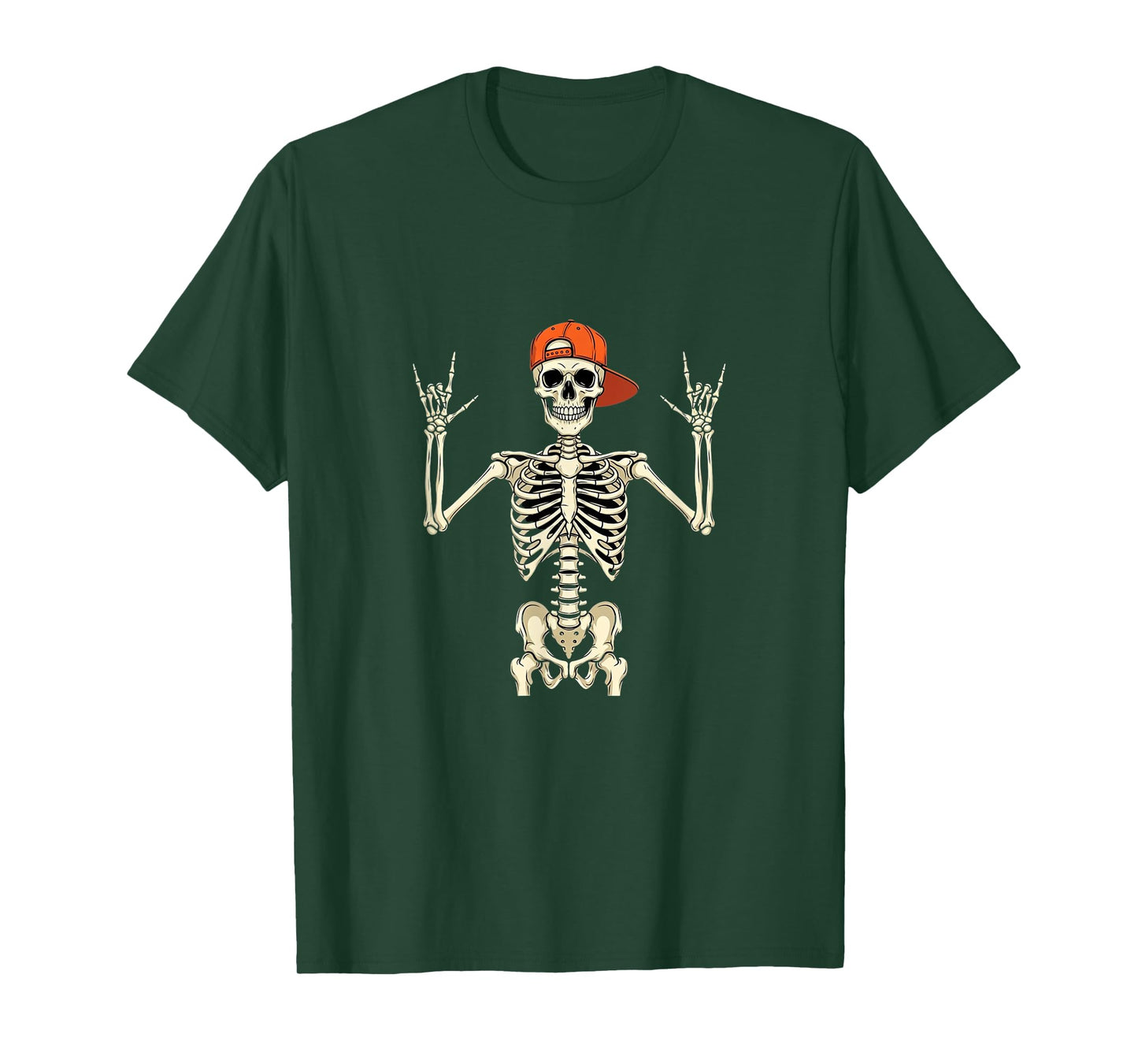 Skeleton Rock Hand Funny Halloween Design T-Shirt
