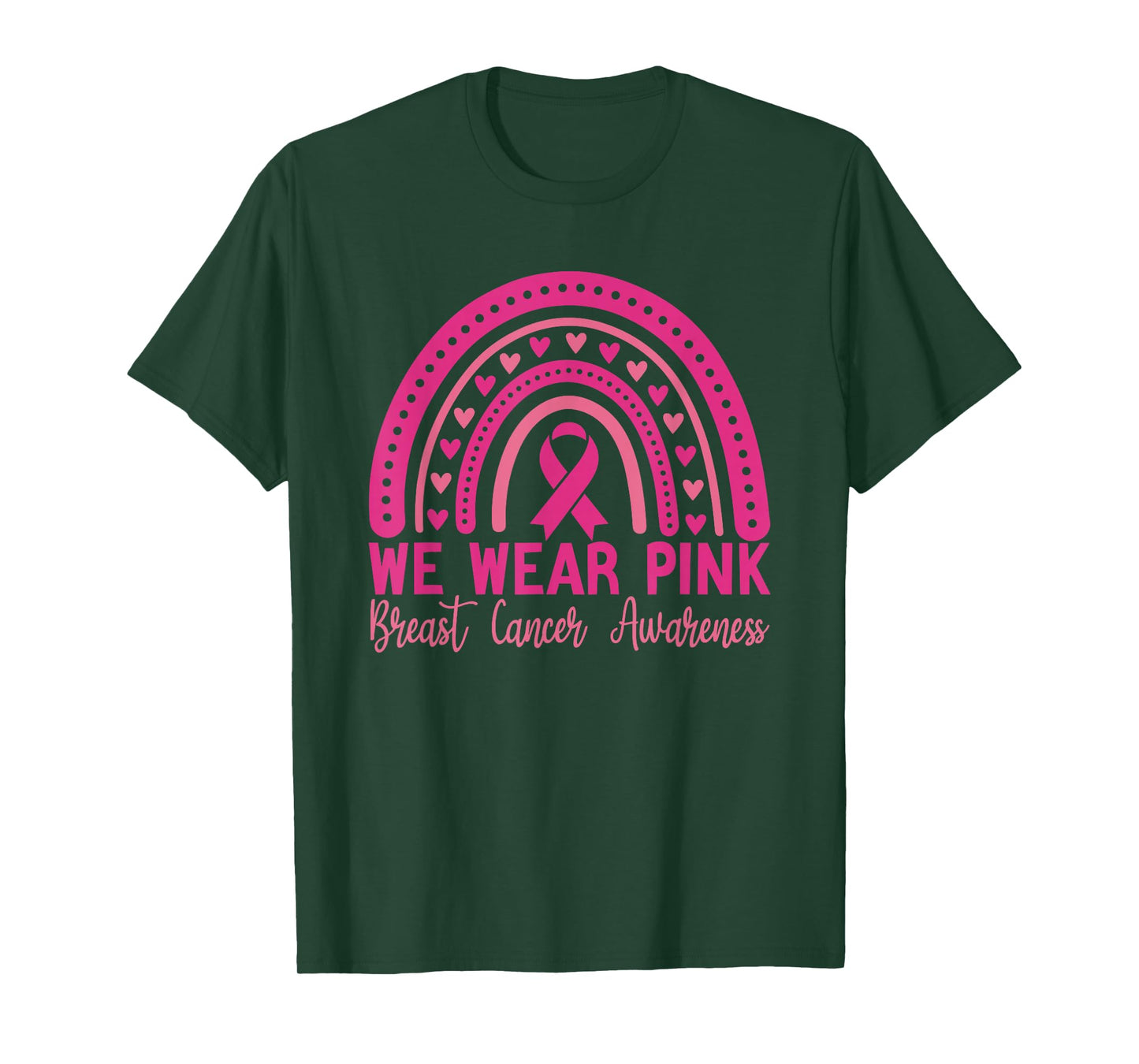 In October We Wear Pink breast cancer awareness T-Shirt