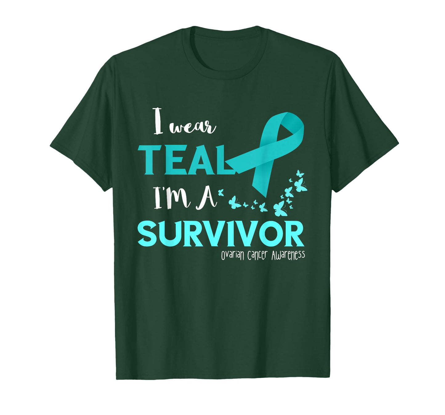 Ovarian Cancer Awareness Survivor Ribbon Ovarian Cancer T-Shirt