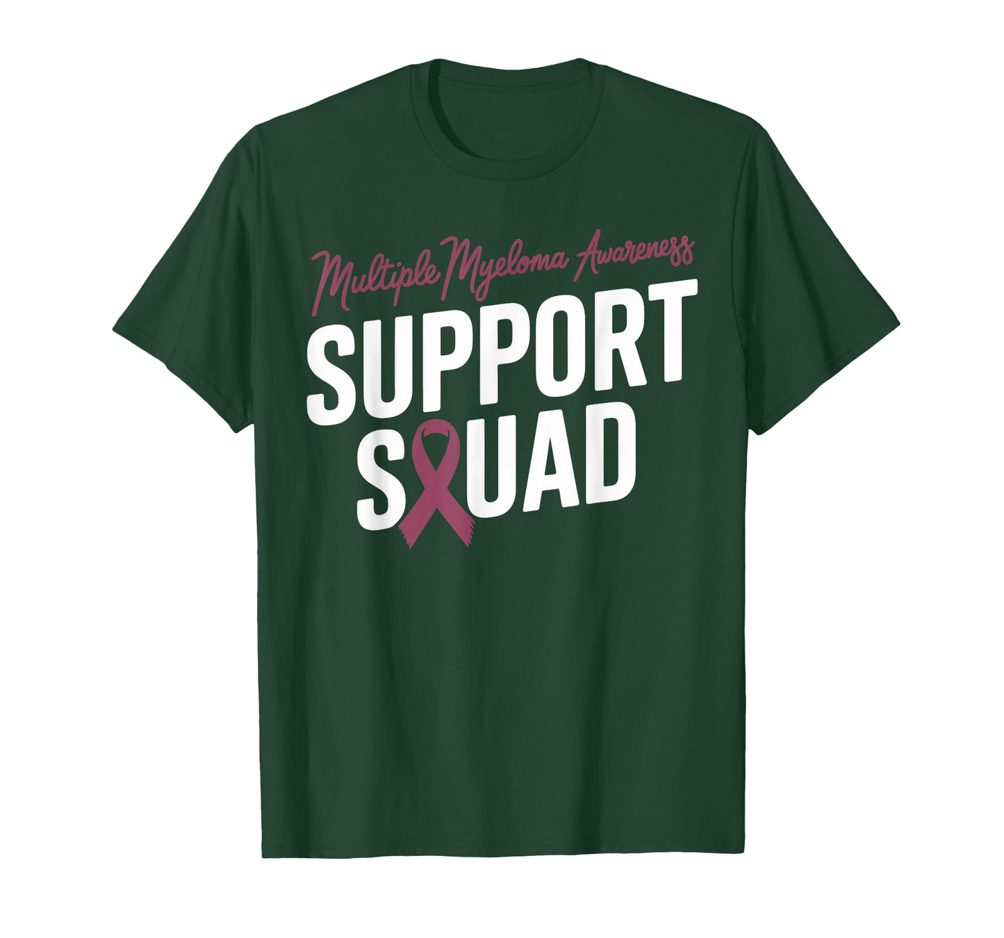 Burgundy Ribbon Support Squad for Multiple myeloma Awareness T-Shirt