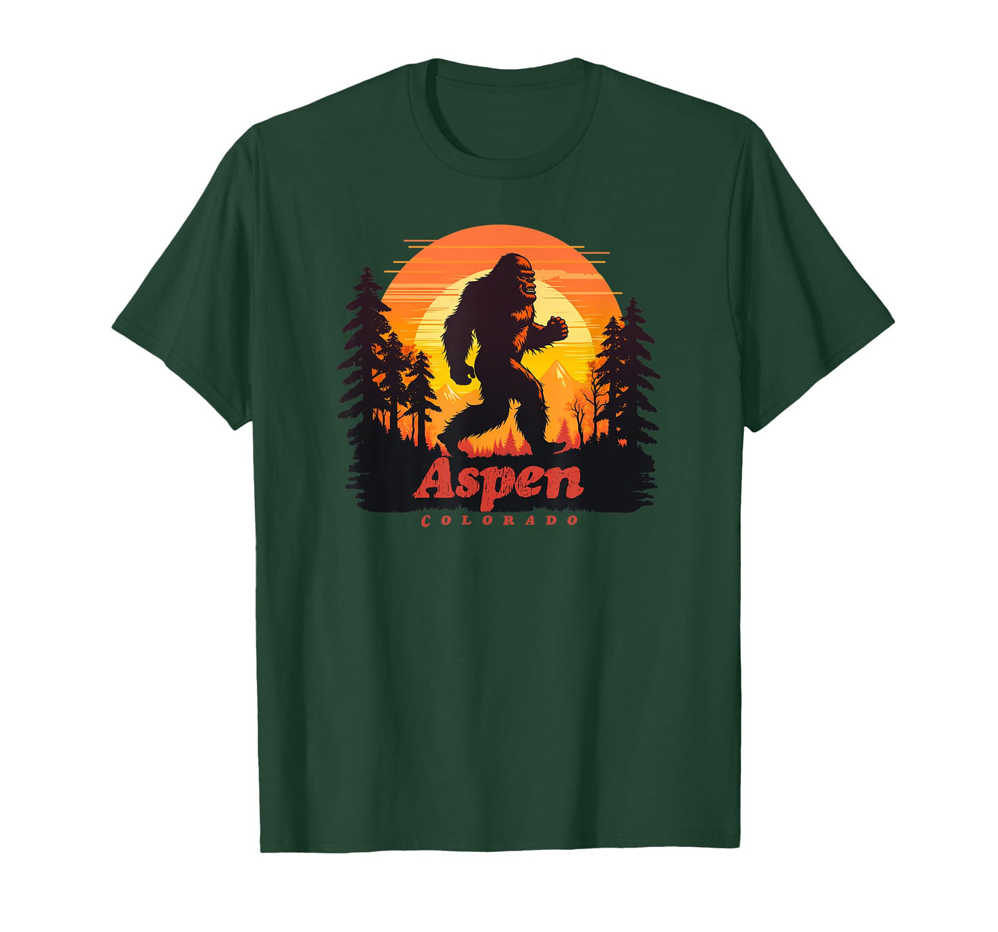 Aspen Colorado Bigfoot Sasquatch T-Shirt