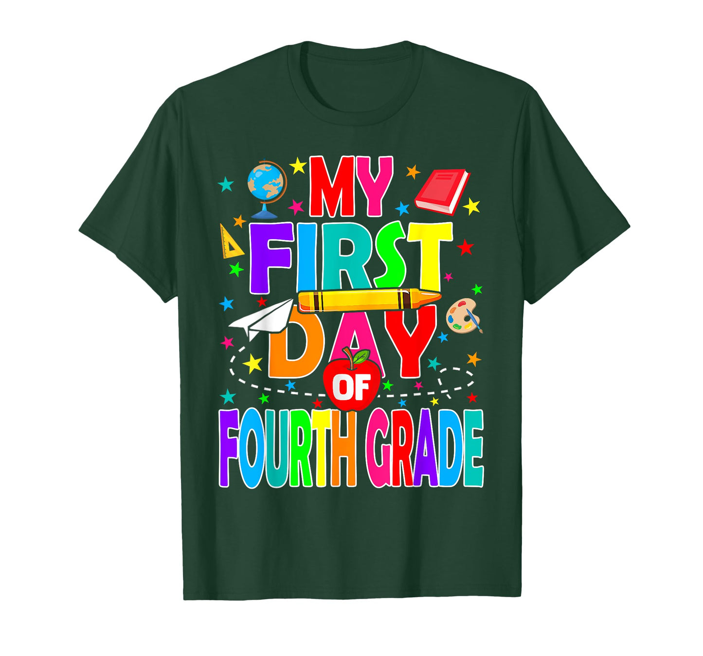 My First Day of Fourth Grade Back to School Boys Kids T-Shirt