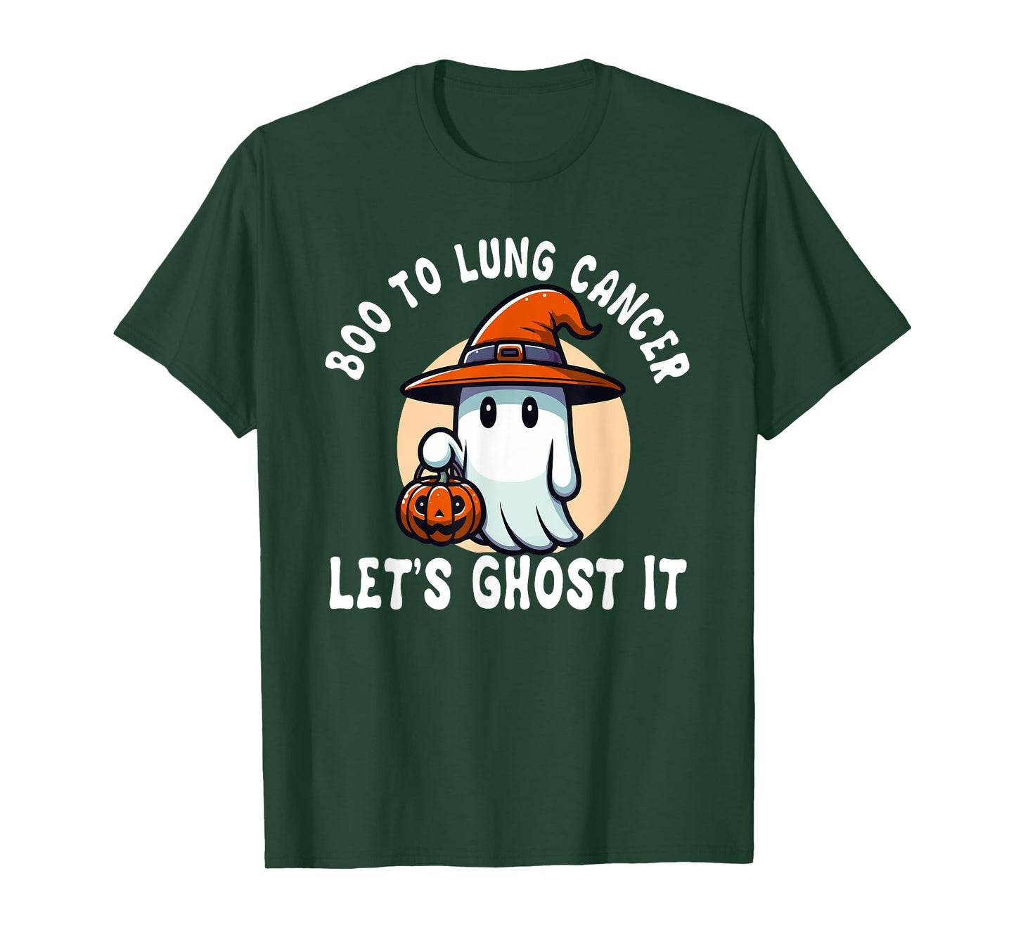 Boo To Lung Cancer Let's Ghost It Halloween Costume T-Shirt