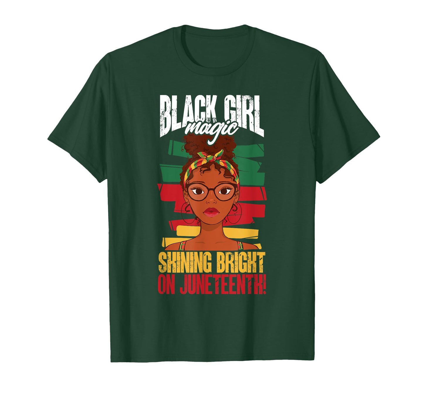 Juneteenth Black History - Black girl magic, shining bright T-Shirt