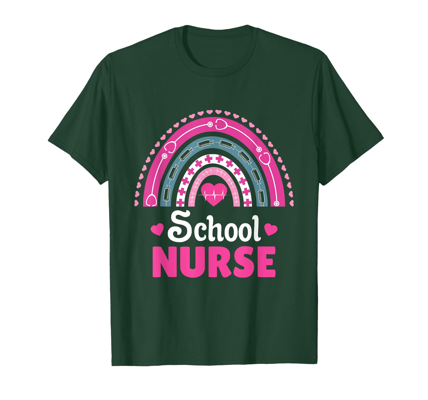 School Nurse Boho Rainbow T-Shirt
