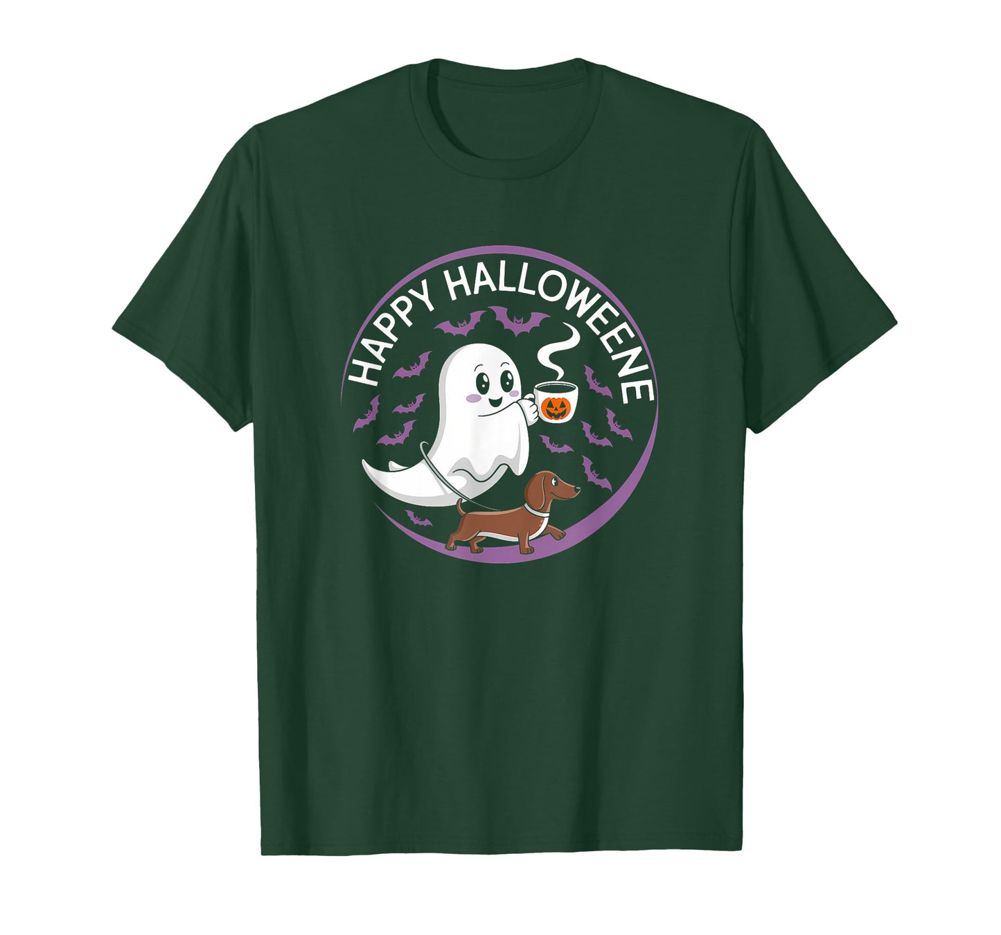 Dachshund Ghost Halloween Spooky Season Weenie Dog T-Shirt