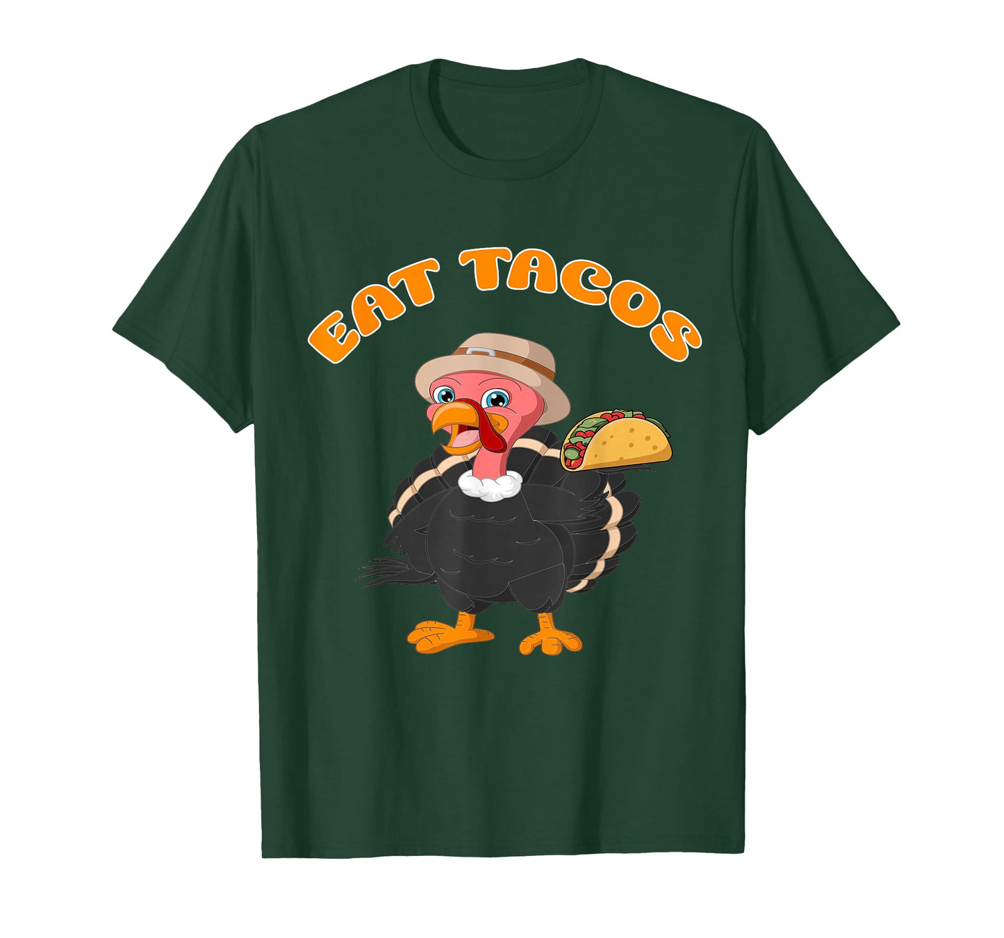 Funny Thanksgiving Turkey Eat Tacos Mexican T-Shirt
