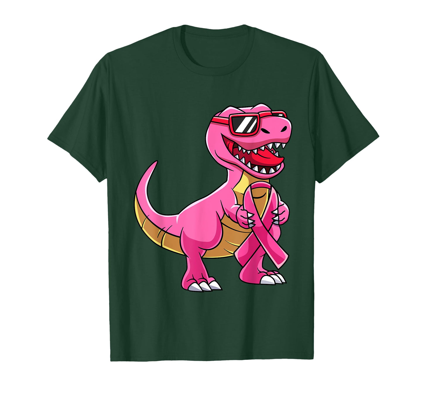 Dinosaur T Rex Breast Cancer Awareness Pink Ribbon Boys T-Shirt