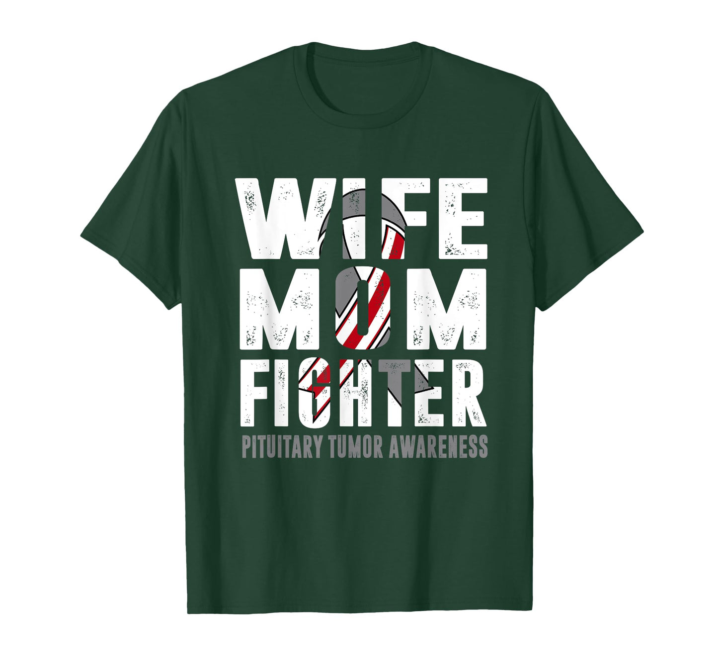 Wife Mom Fighter Pituitary Tumor Awareness T-Shirt