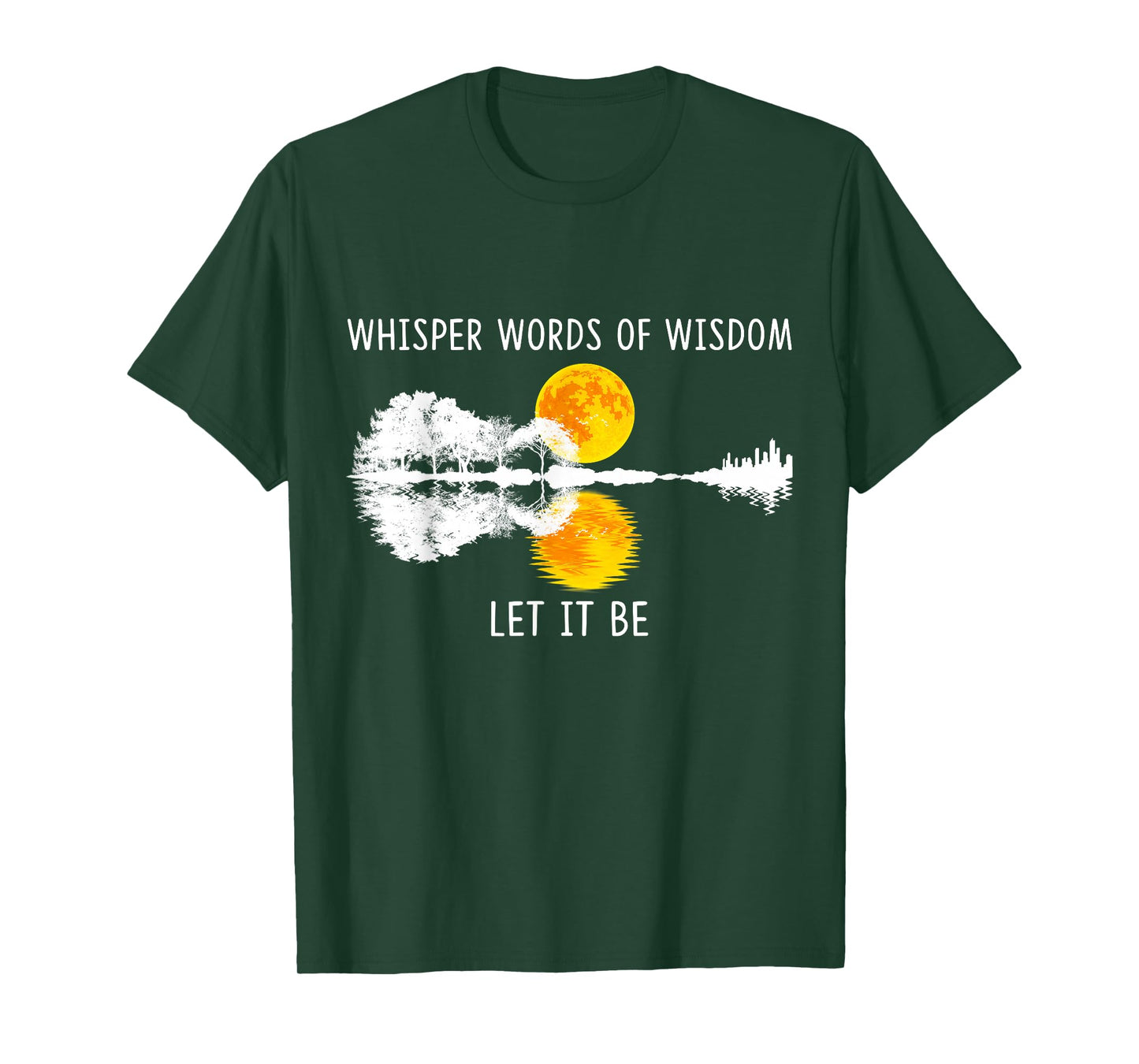 Whisper Words Of Wisdom Let-It Be Tshirt Guitar Lake Shadow T-Shirt