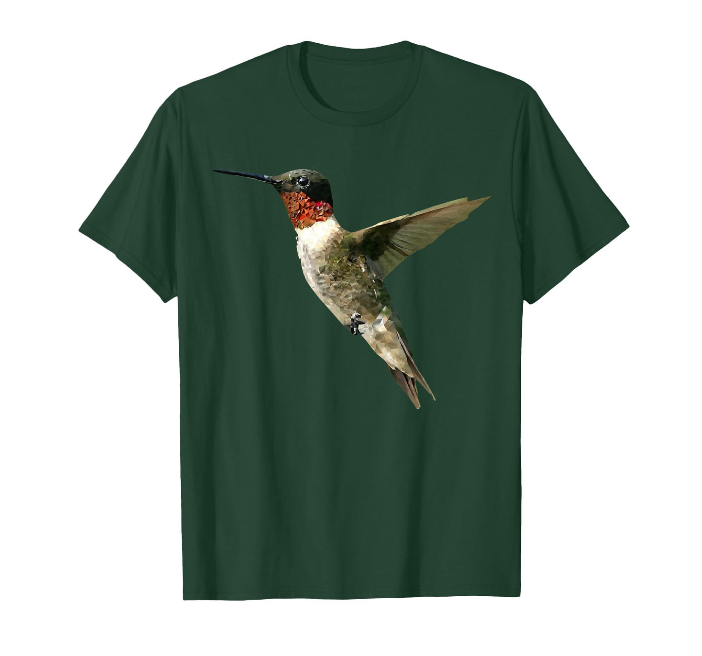 Birds Of A Feather Fly On Little Hummingbird T-Shirt, Adult, Unisex-Adults, Short Sleeve, T-Shirt, Grey, Small