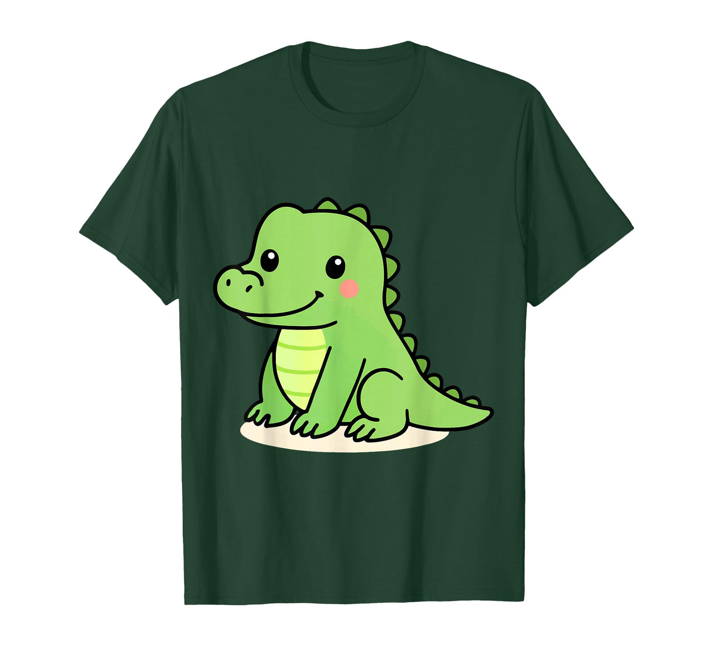 Kawaii Alligator Cartoon Cute Green Gator Illustration T-Shirt