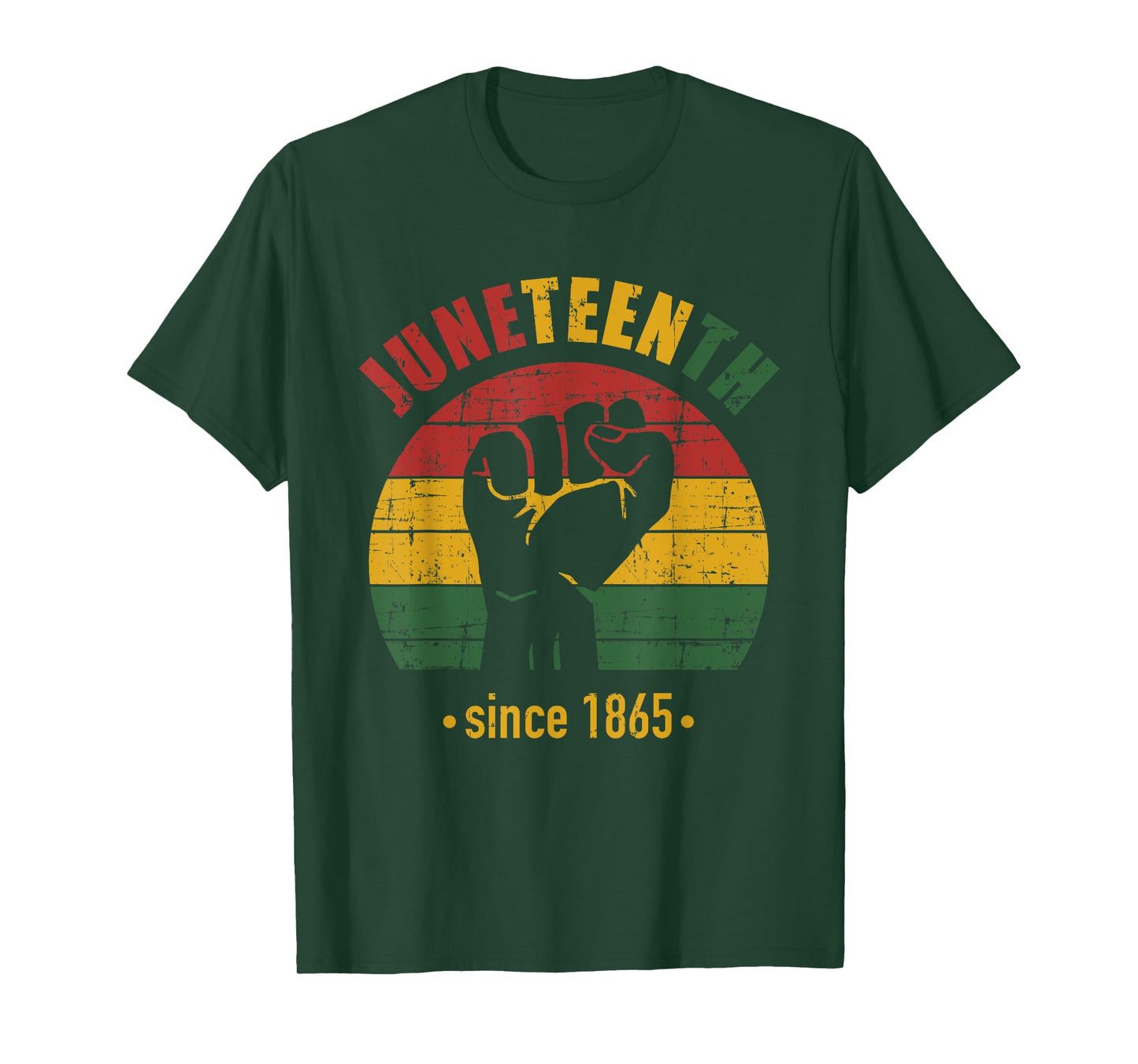 Juneteenth since 1865 with pan african flag and fist T-Shirt