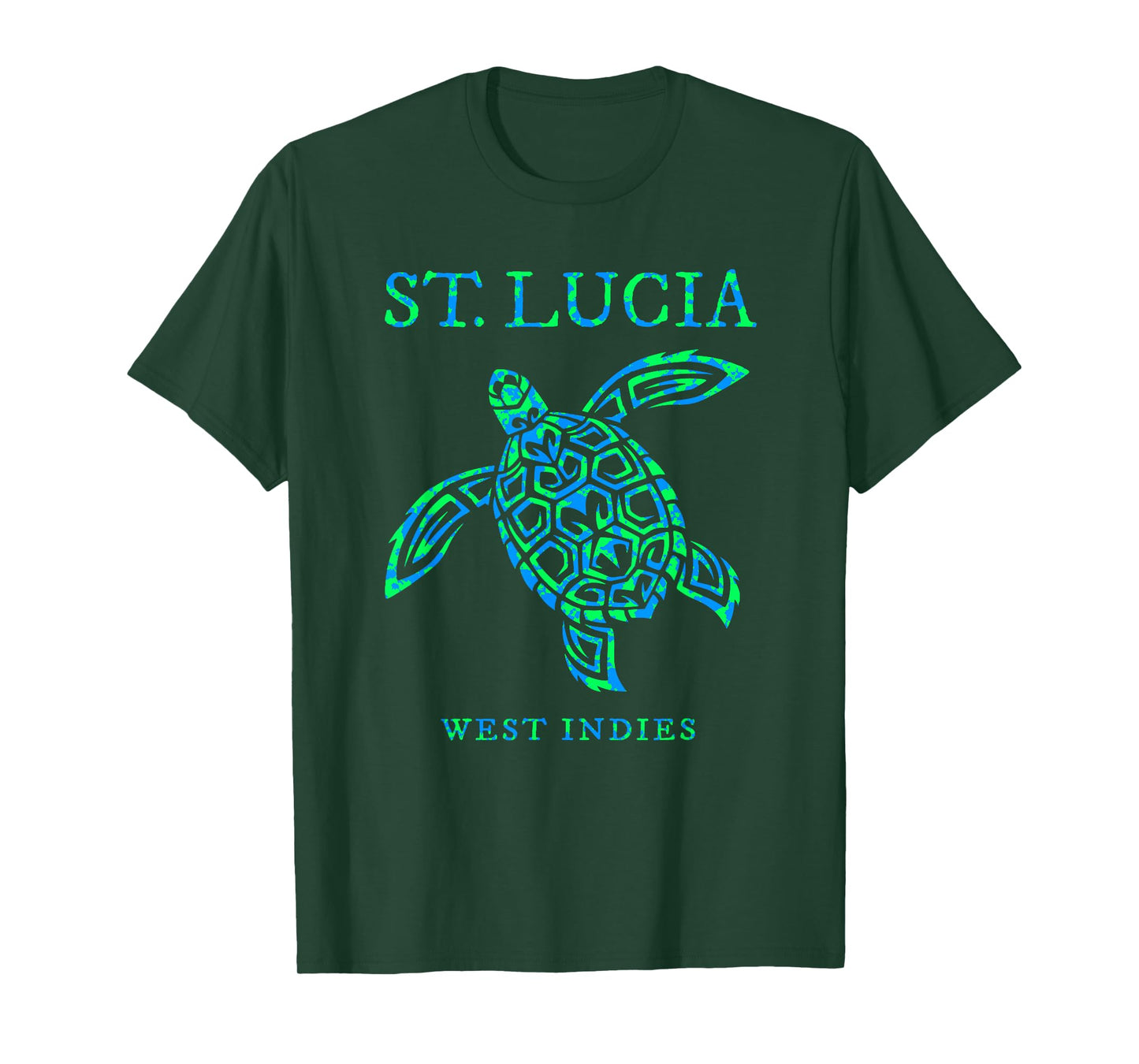 St Lucia Sea Turtle Boys Girls Toddler Colorful Souvenir T-Shirt