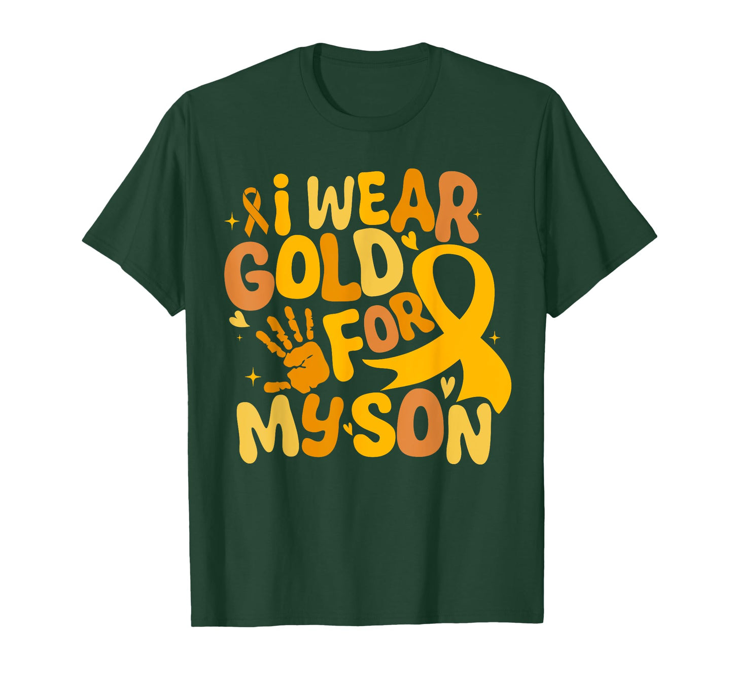 I Wear Gold For My Son Cancer Awareness T-Shirt