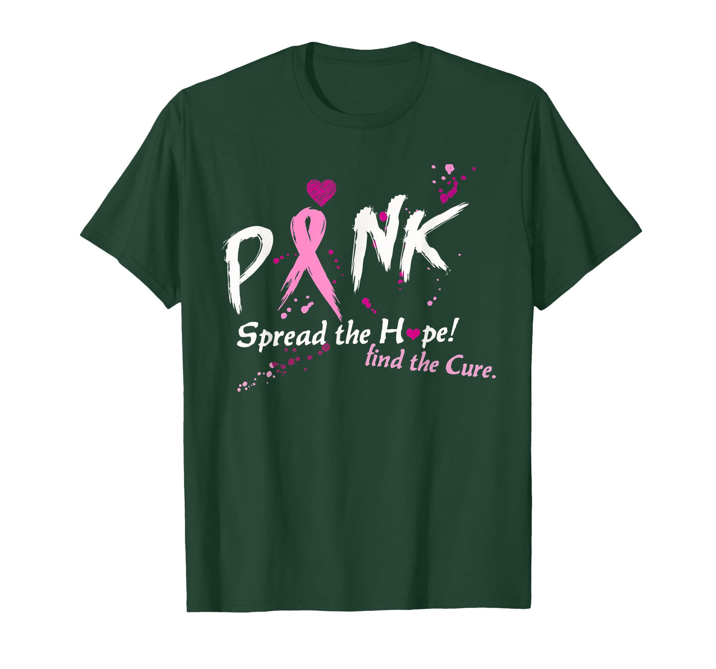 Pink Spread The Hope Find The Cure Breast Cancer Awareness T-Shirt