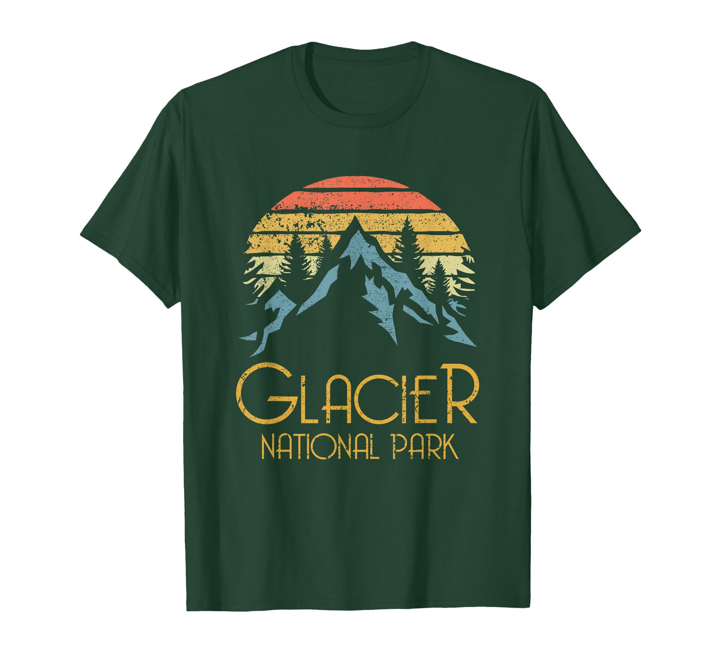 Vintage Glacier National Park Montana Retro T Shirt T-Shirt